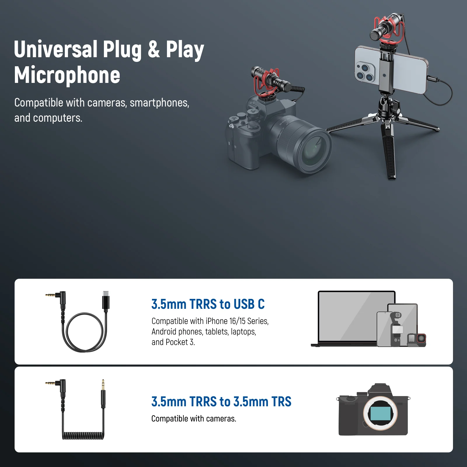 NEEWER VM11 Universal Plug & Play Cold Shoe Microphone - Image 6