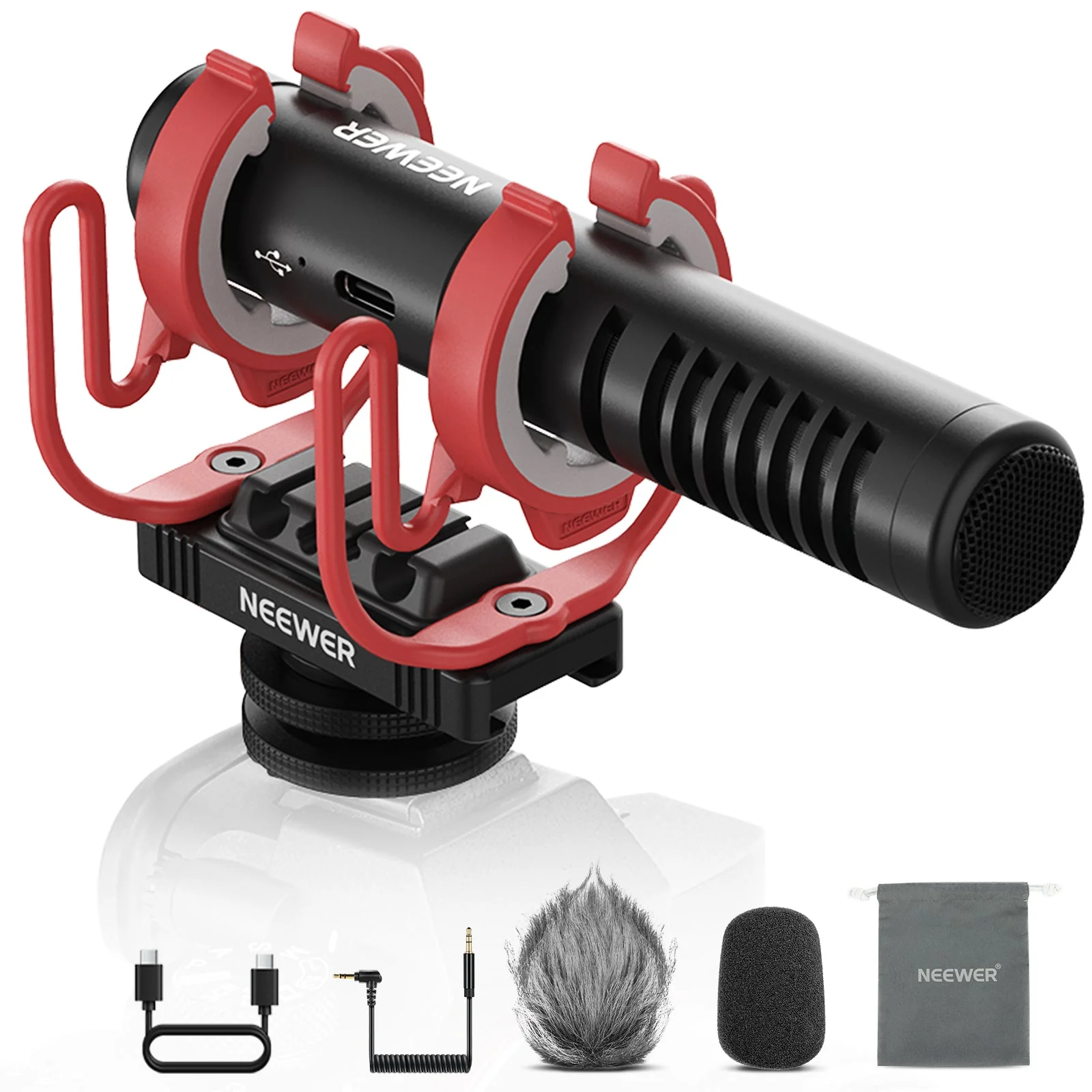 NEEWER VM15 Plug & Play USB C Camera Mic with AI Noise Cancellation