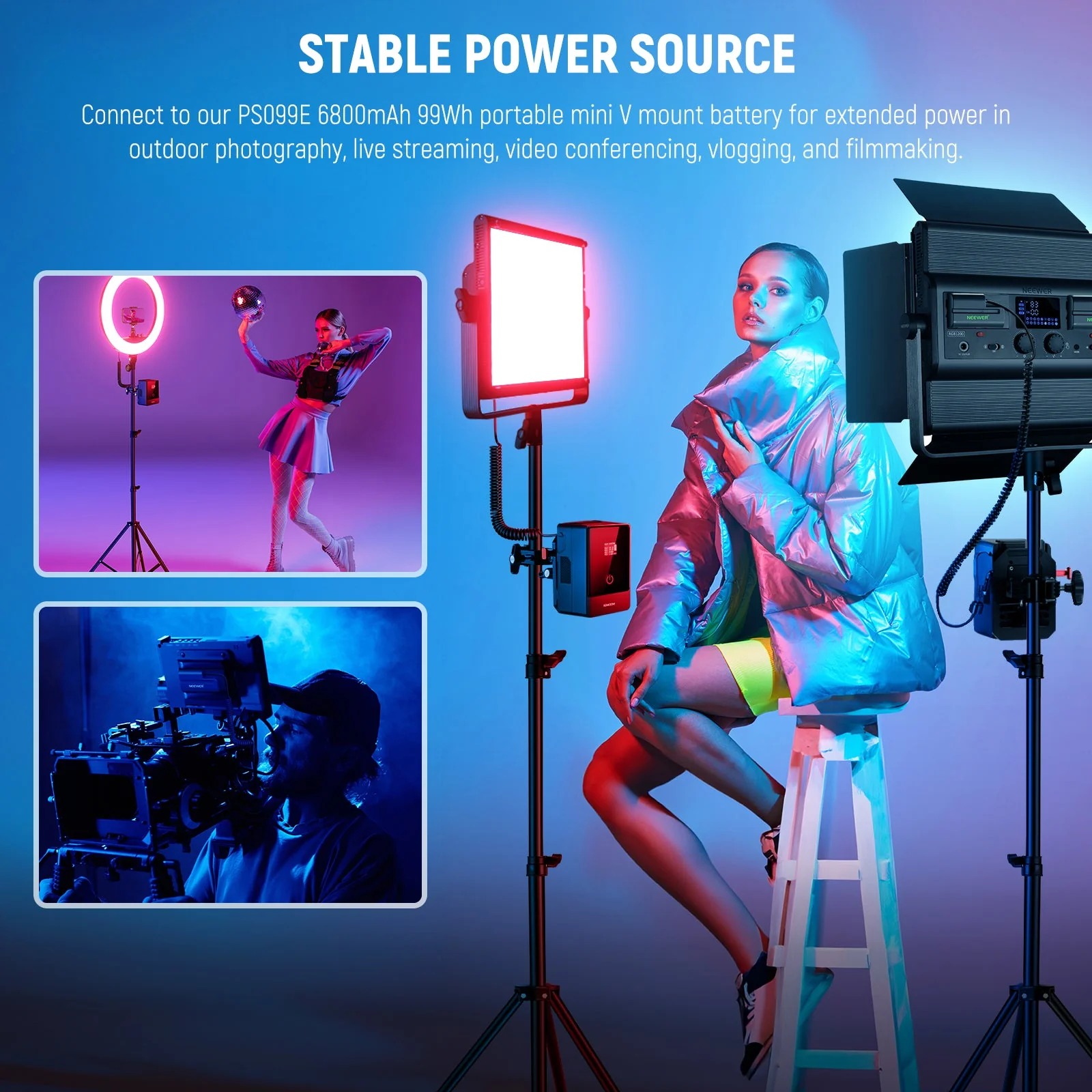 NEEWER VP-F550 NP-F550 to D Tap Dummy Battery - Image 5