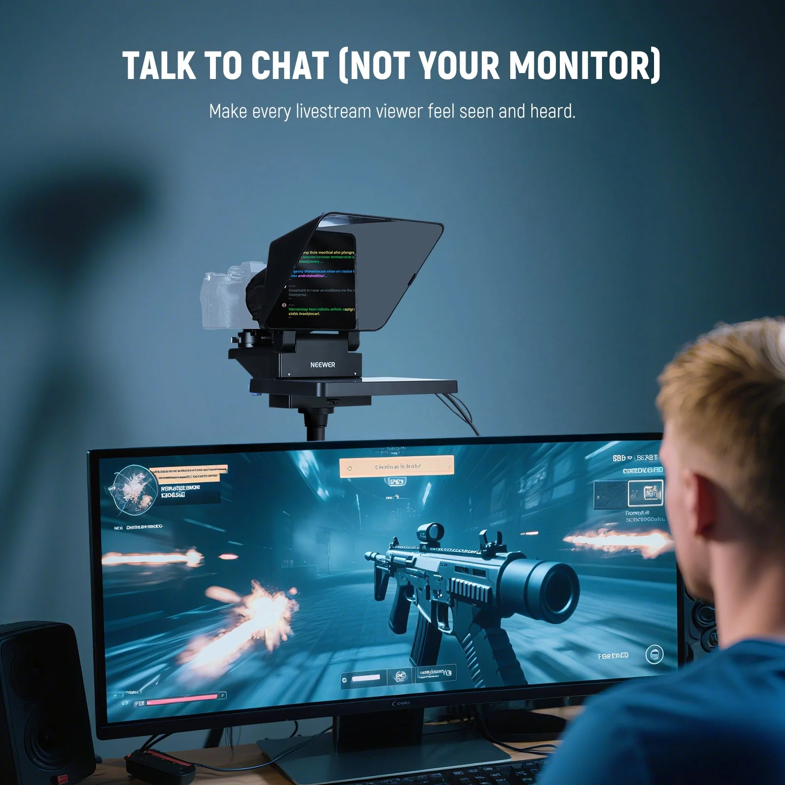 NEEWER X11 2-In-1 Teleprompter with Monitor - Image 4