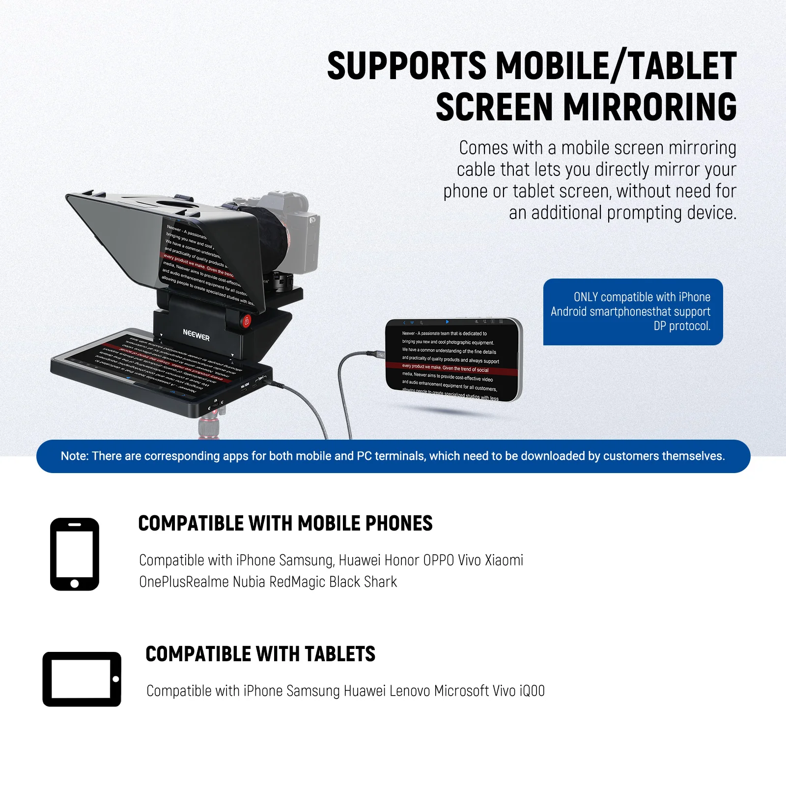 NEEWER X11 2-In-1 Teleprompter with Monitor - Image 9