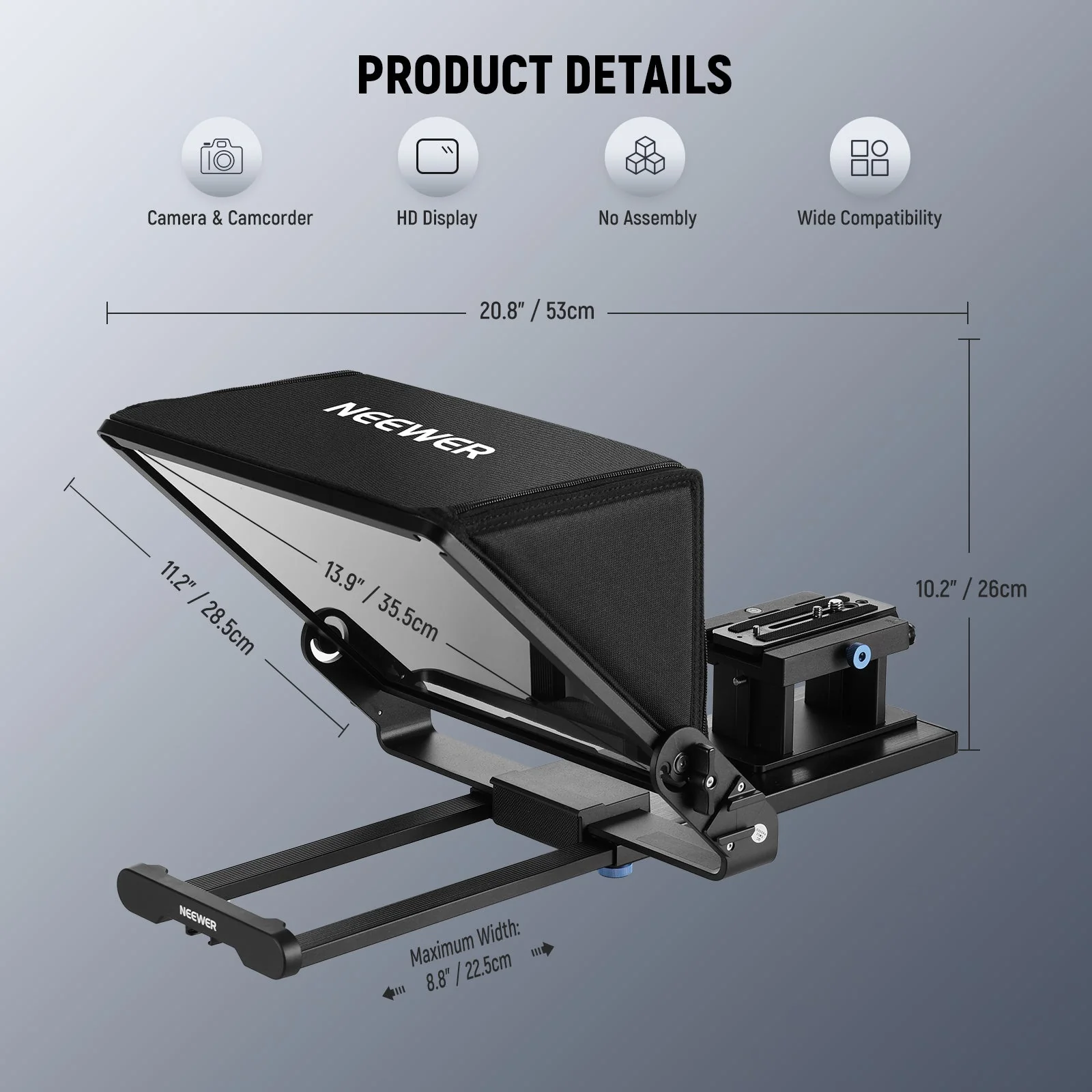 NEEWER X14 III Assembly Free Teleprompter - Image 6