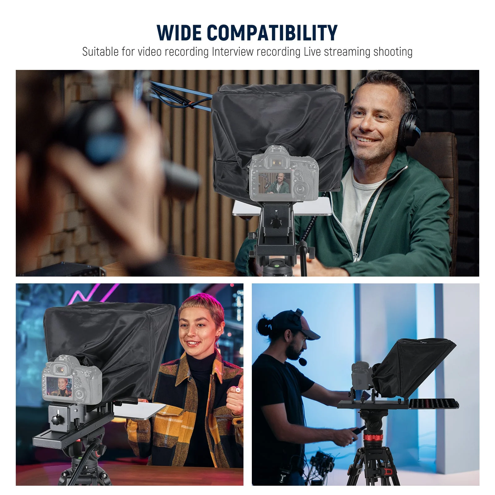 NEEWER BASICS X16B 16" Aluminum Alloy Liftable Teleprompter - Image 8