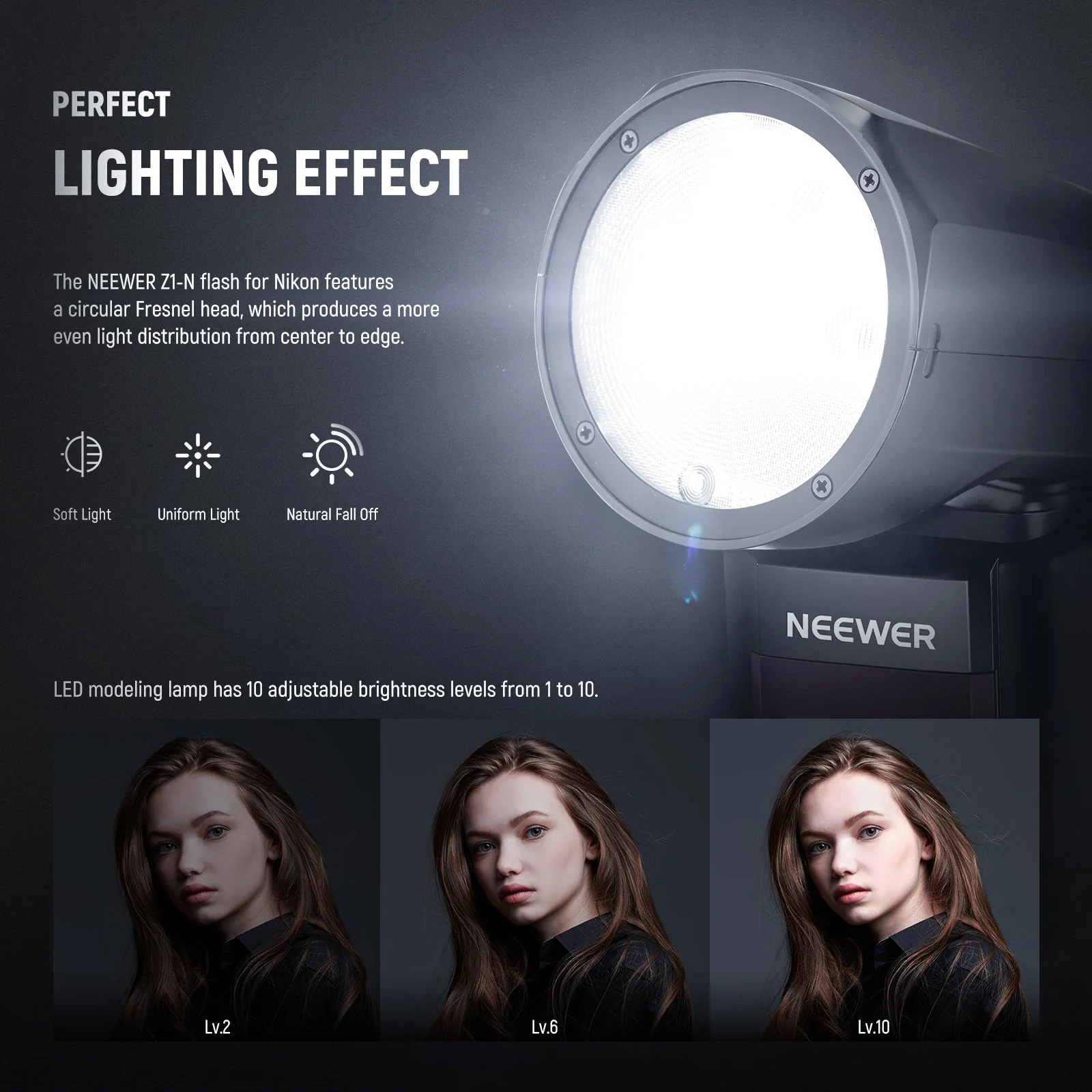 NEEWER Z1-N TTL Round Head Flash Speedlite for Nikon DSLR Cameras - Image 3