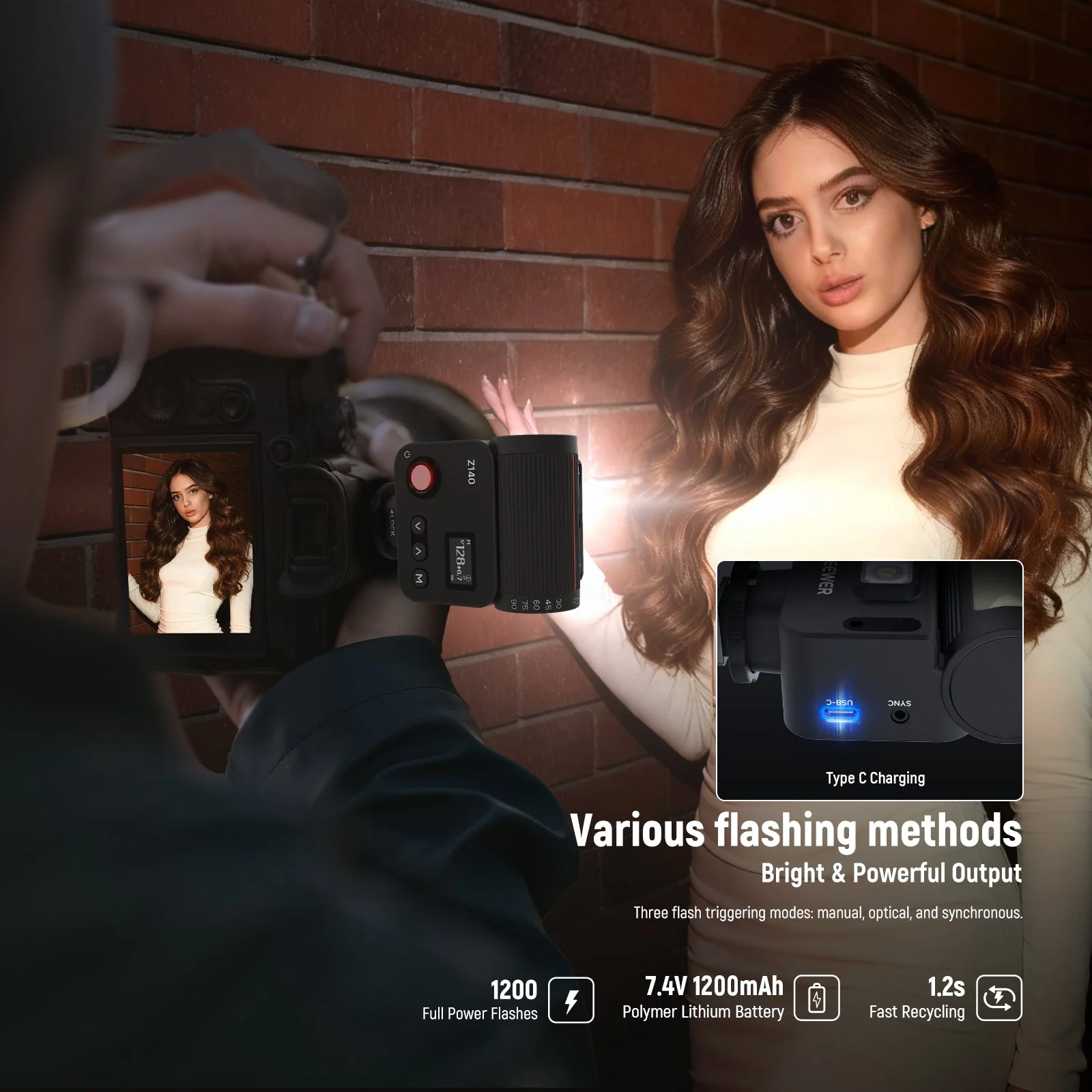 NEEWER Z140 16Ws Mini Camera Flash Light - Image 7