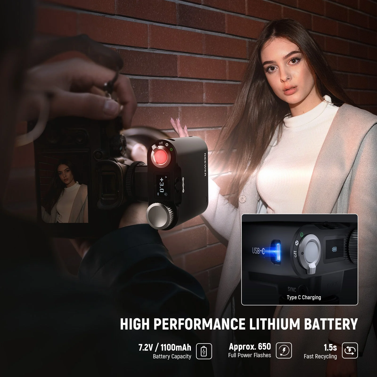 NEEWER Z160 Mini Camera Flash with Auto & Manual Modes - Image 6
