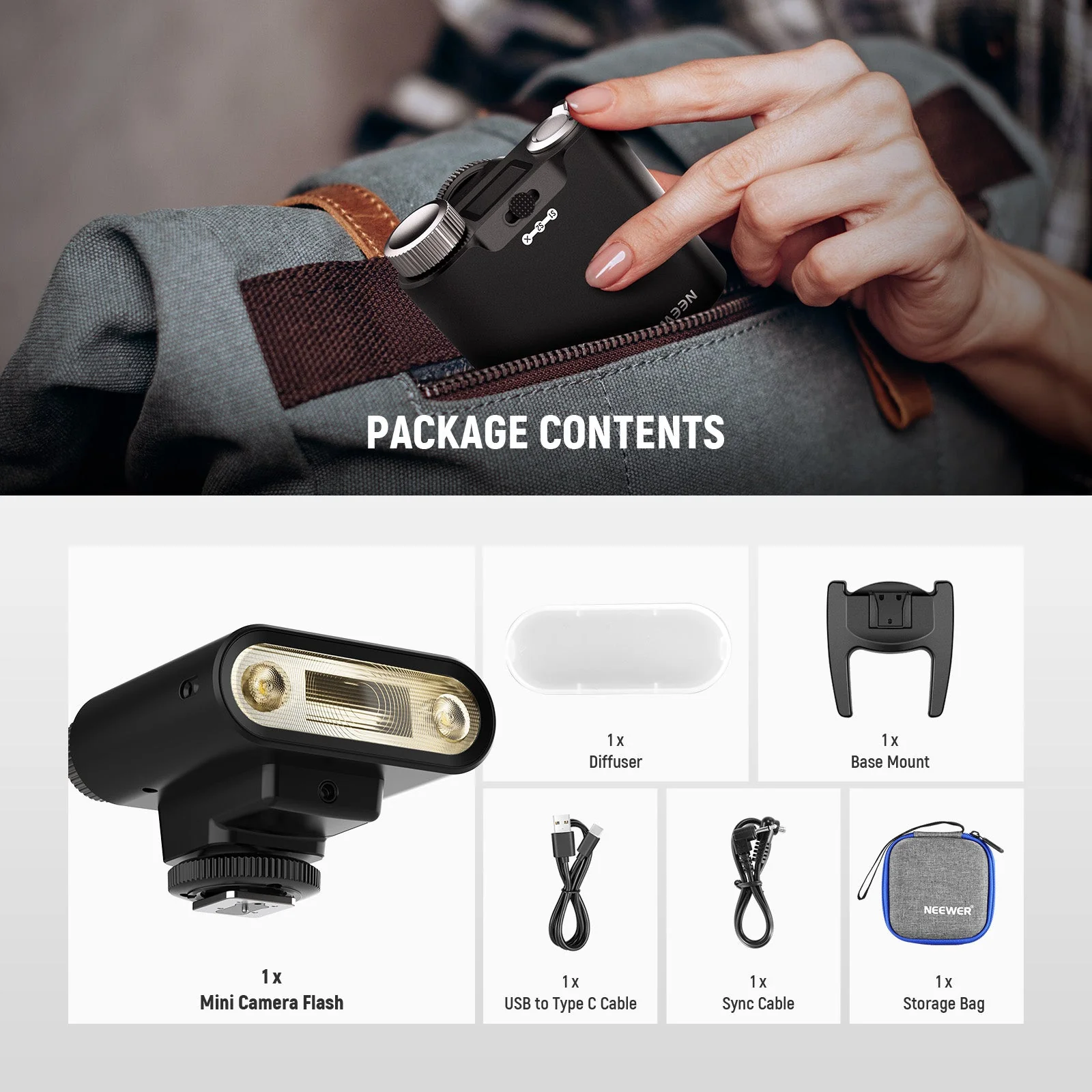 NEEWER Z160 Mini Camera Flash with Auto & Manual Modes - Image 8