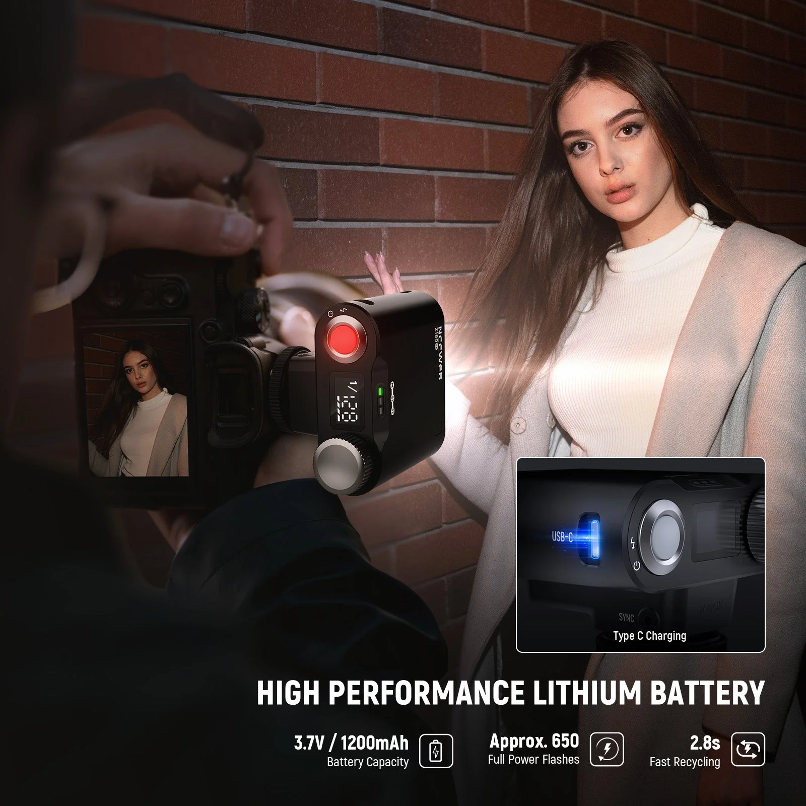NEEWER Z160 SE Mini Camera Flash with M/S1/S2 Modes - Image 6