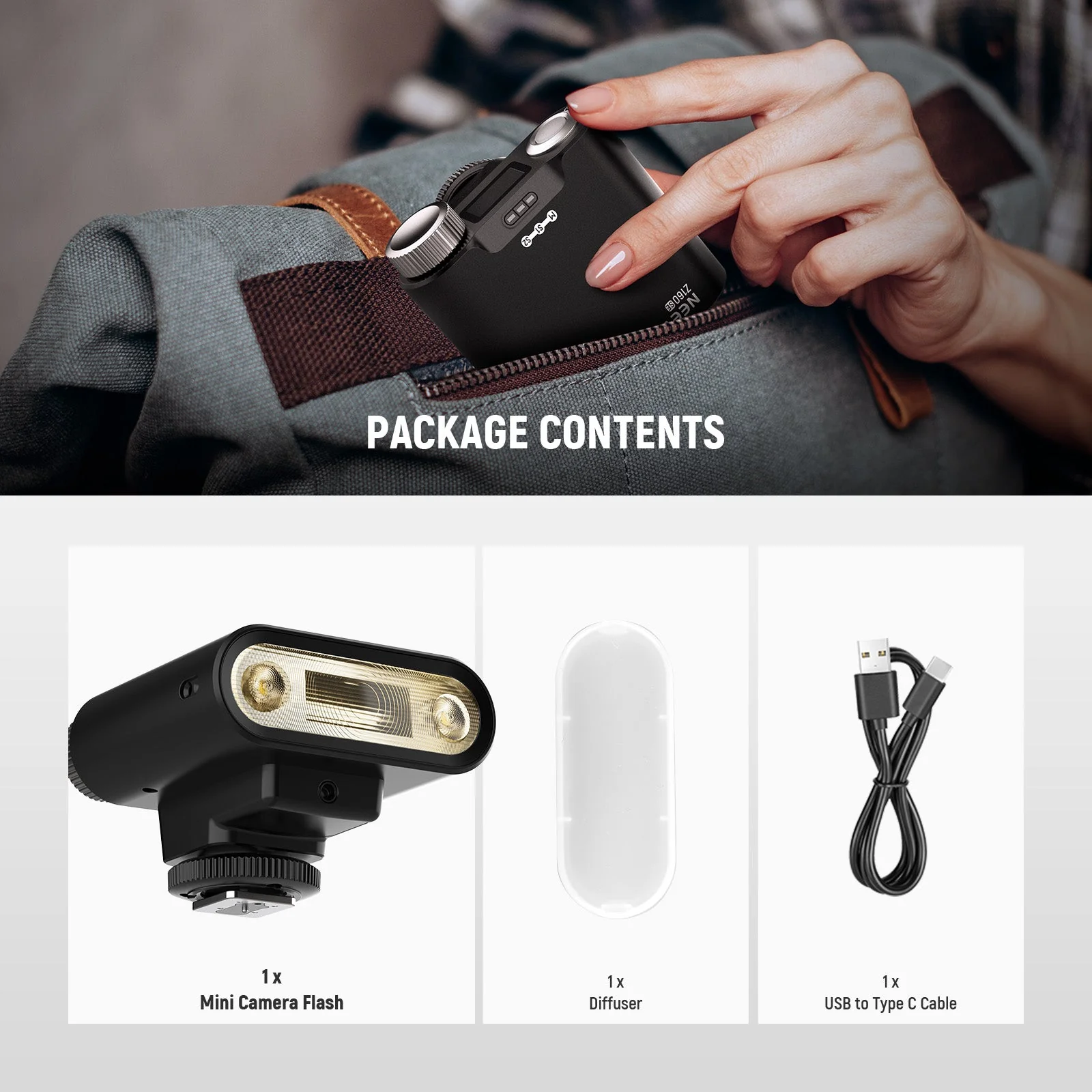 NEEWER Z160 SE Mini Camera Flash with M/S1/S2 Modes - Image 9