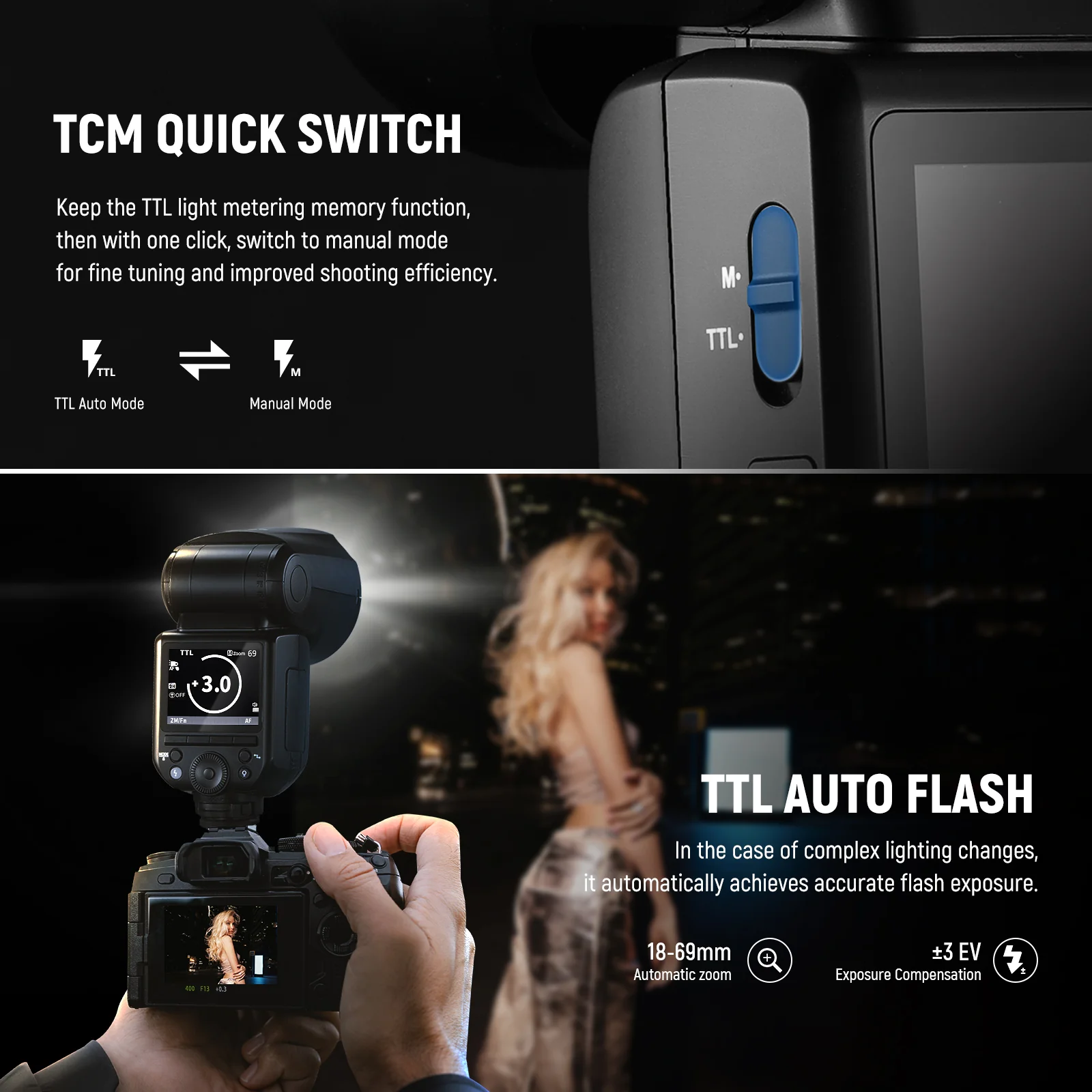 NEEWER Z2 3000mAh Battery TTL Round Head Flash Speedlite for Canon/Nikon/Sony/Fujifilm - Image 31