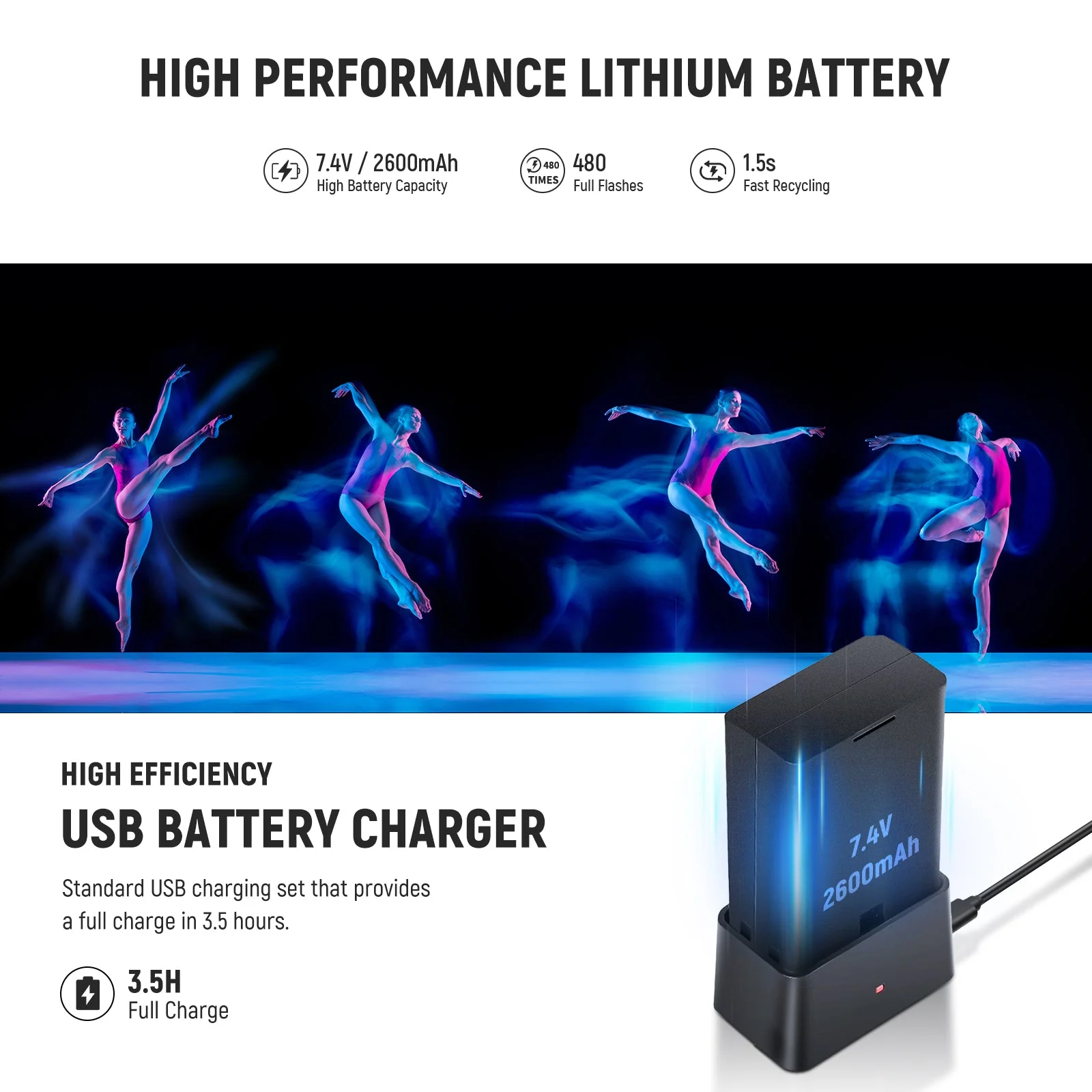 NEEWER Z2 2600mAh Battery TTL Round Head Flash Speedlite For Sony/Nikon/Canon - Image 17