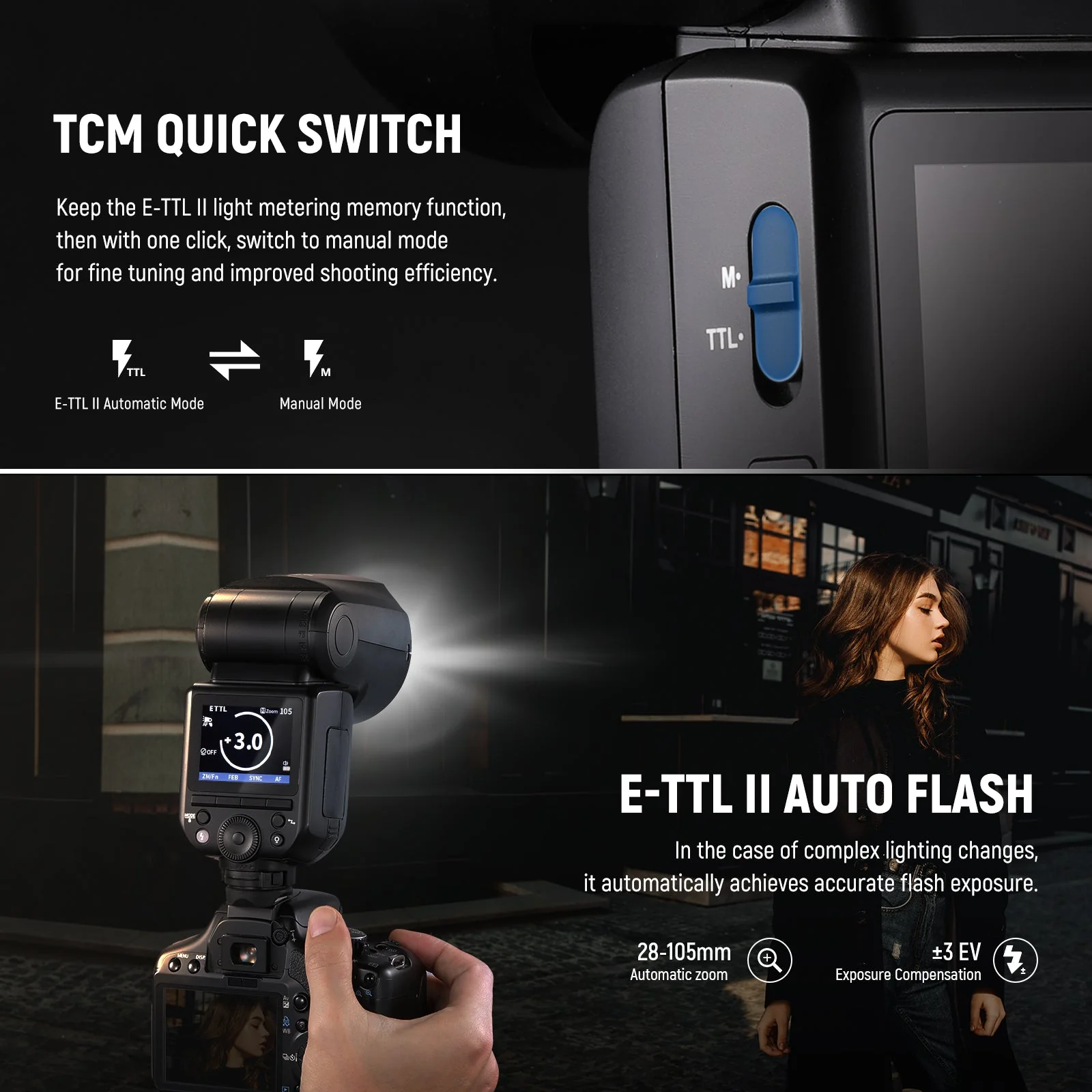 NEEWER Z2 2600mAh Battery TTL Round Head Flash Speedlite For Sony/Nikon/Canon - Image 24