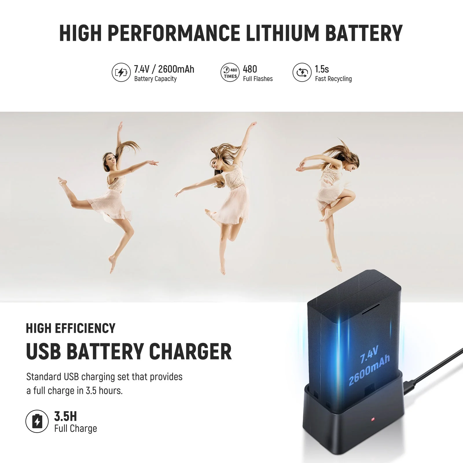 NEEWER Z2 2600mAh Battery TTL Round Head Flash Speedlite For Sony/Nikon/Canon - Image 7