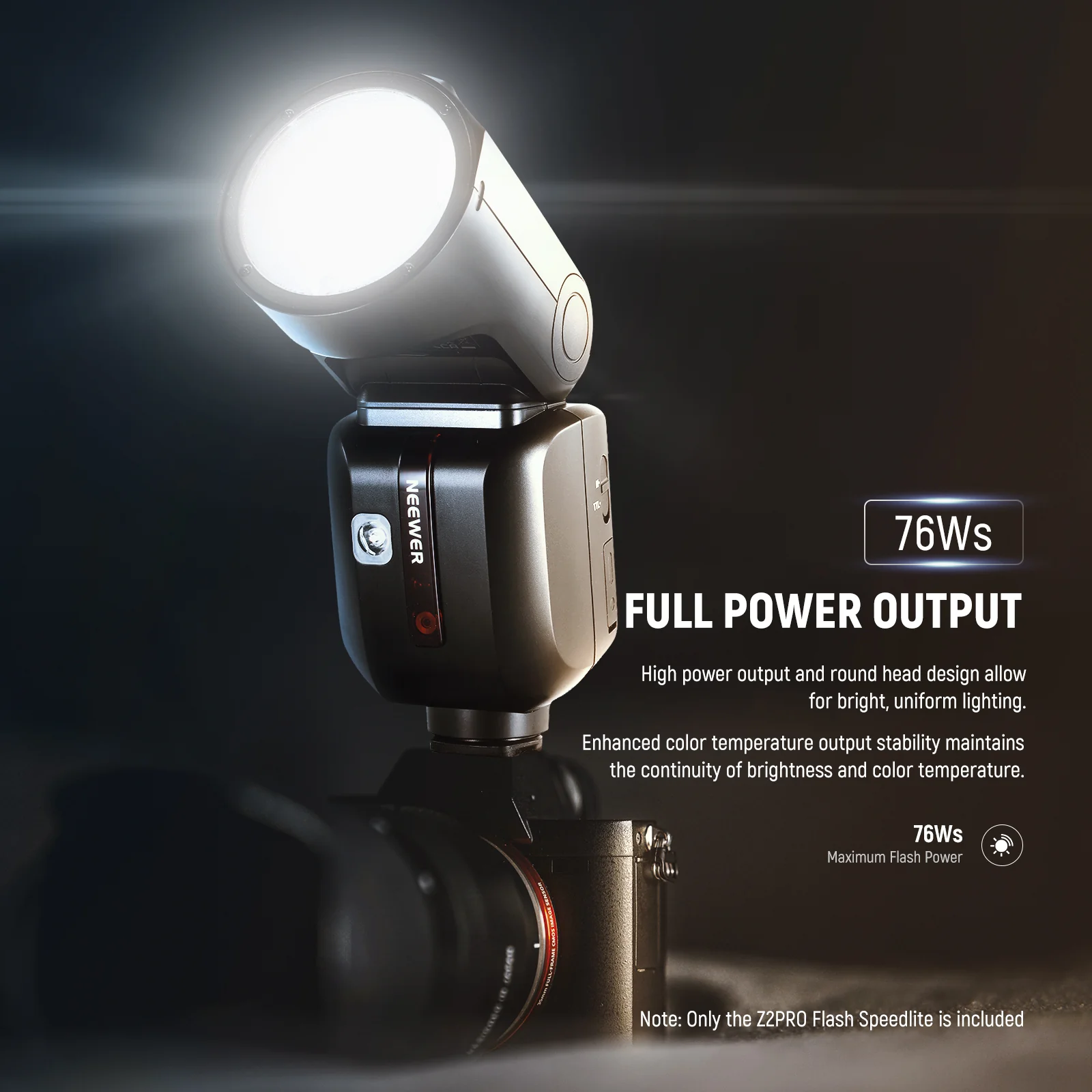 NEEWER Z2PRO 76Ws TTL HSS Round Head Flash Speedlite for Canon/Nikon/Sony/Fujifilm - Image 10