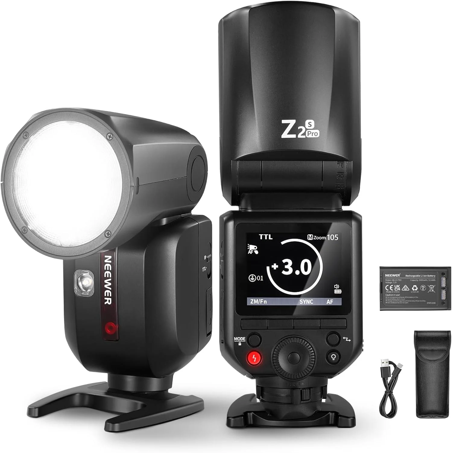 NEEWER Z2PRO 76Ws TTL HSS Round Head Flash Speedlite for Canon/Nikon/Sony/Fujifilm - Image 17