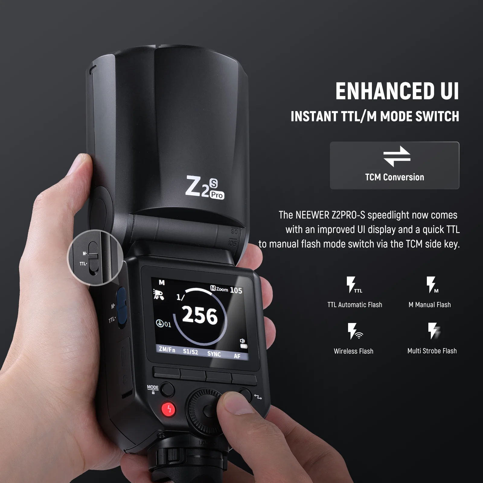 NEEWER Z2PRO 76Ws TTL HSS Round Head Flash Speedlite for Canon/Nikon/Sony/Fujifilm - Image 20