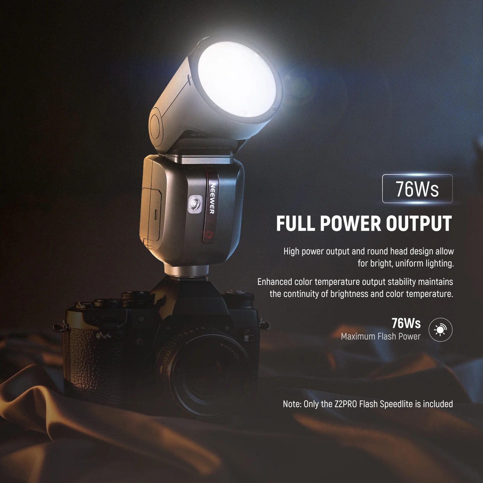 NEEWER Z2PRO 76Ws TTL HSS Round Head Flash Speedlite for Canon/Nikon/Sony/Fujifilm - Image 26