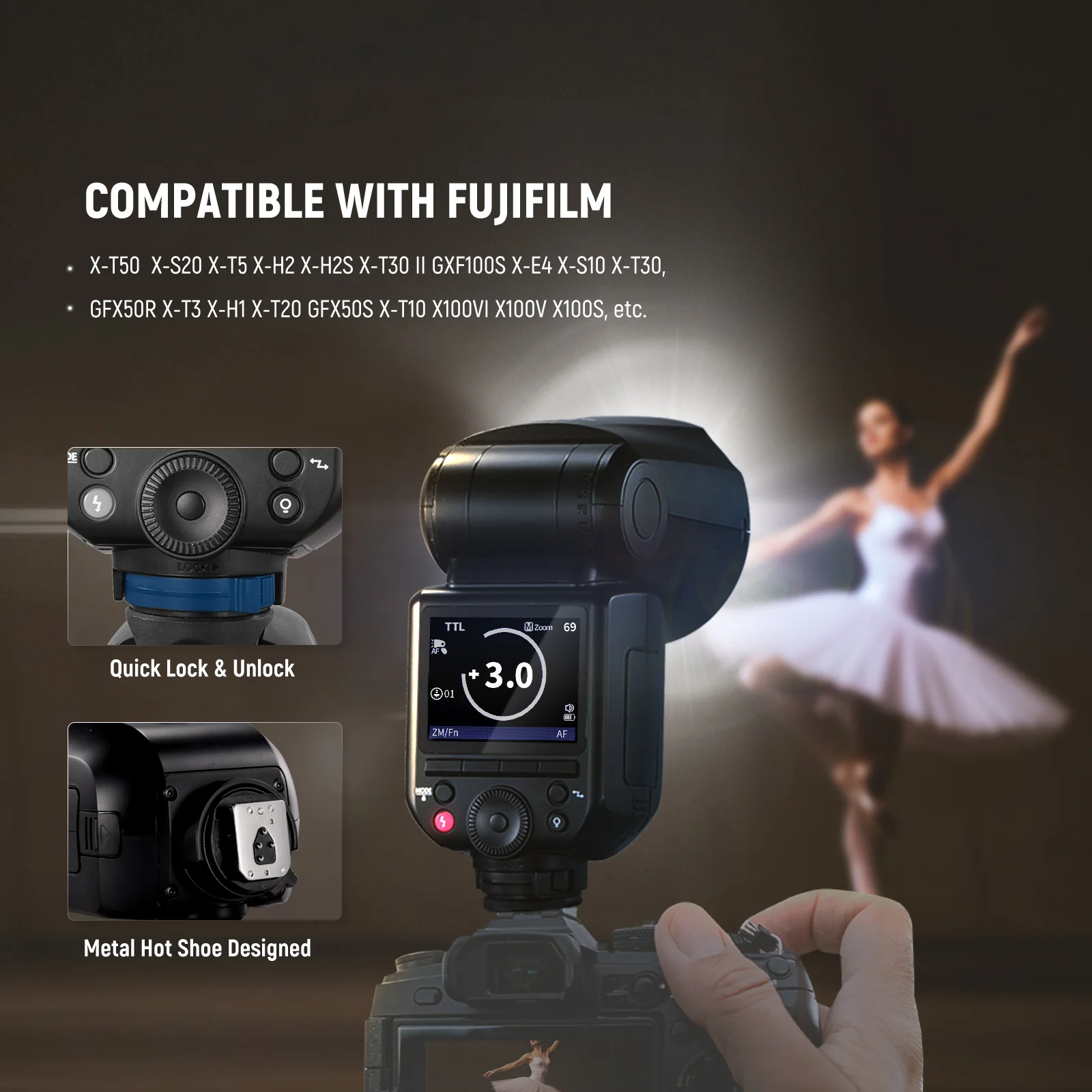 NEEWER Z2PRO 76Ws TTL HSS Round Head Flash Speedlite for Canon/Nikon/Sony/Fujifilm - Image 29