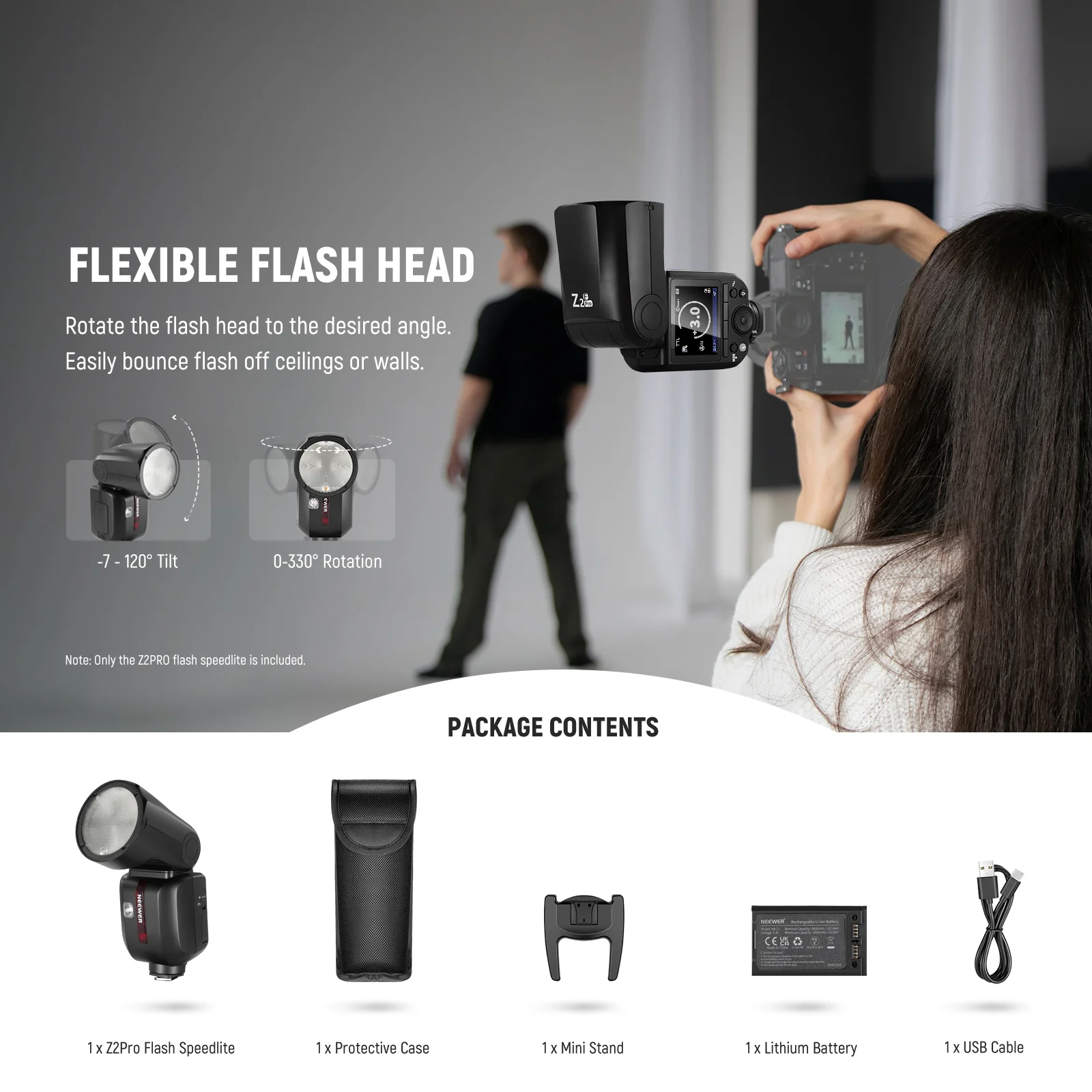 NEEWER Z2PRO 76Ws TTL HSS Round Head Flash Speedlite for Canon/Nikon/Sony/Fujifilm - Image 32