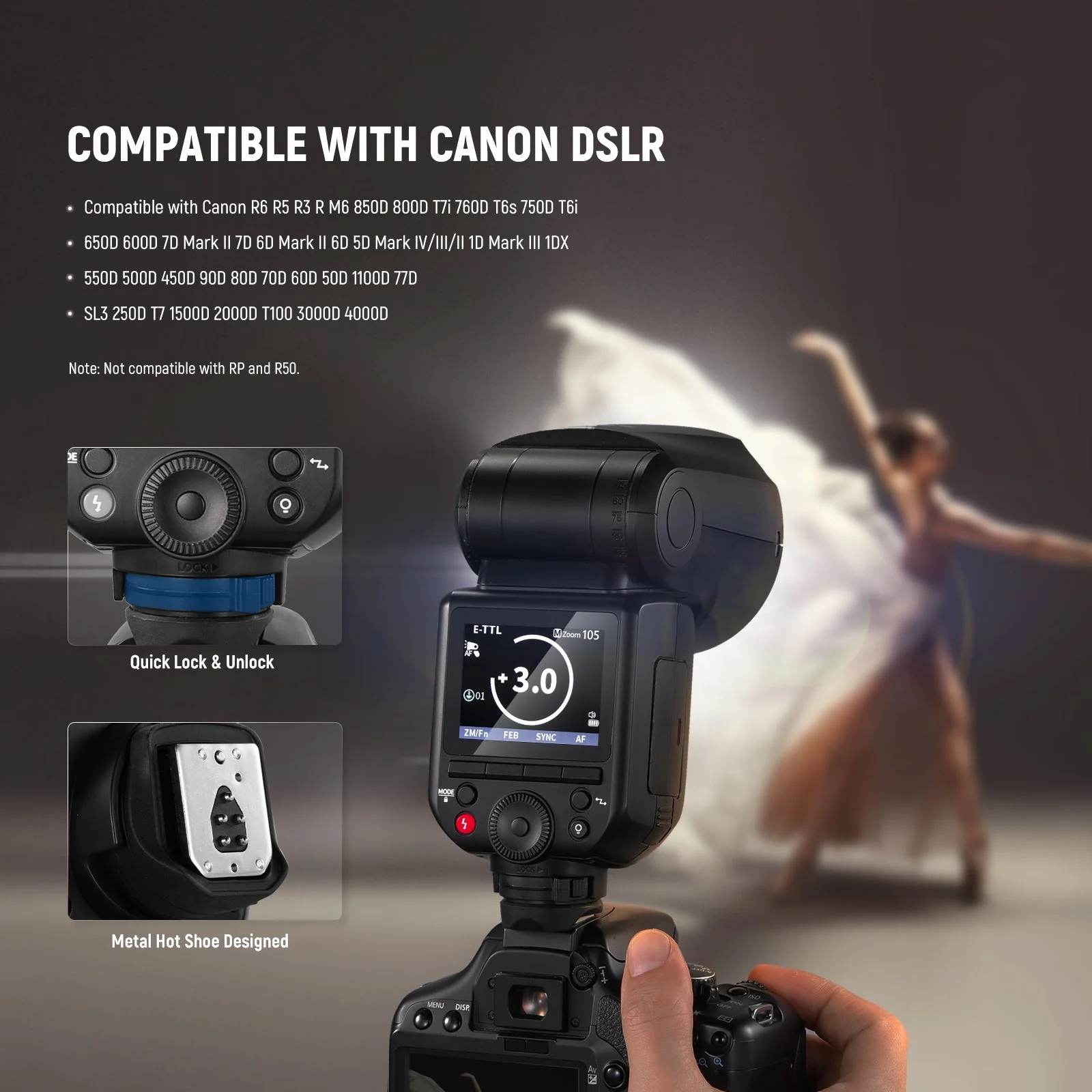 NEEWER Z2PRO 76Ws TTL HSS Round Head Flash Speedlite for Canon/Nikon/Sony/Fujifilm - Image 6