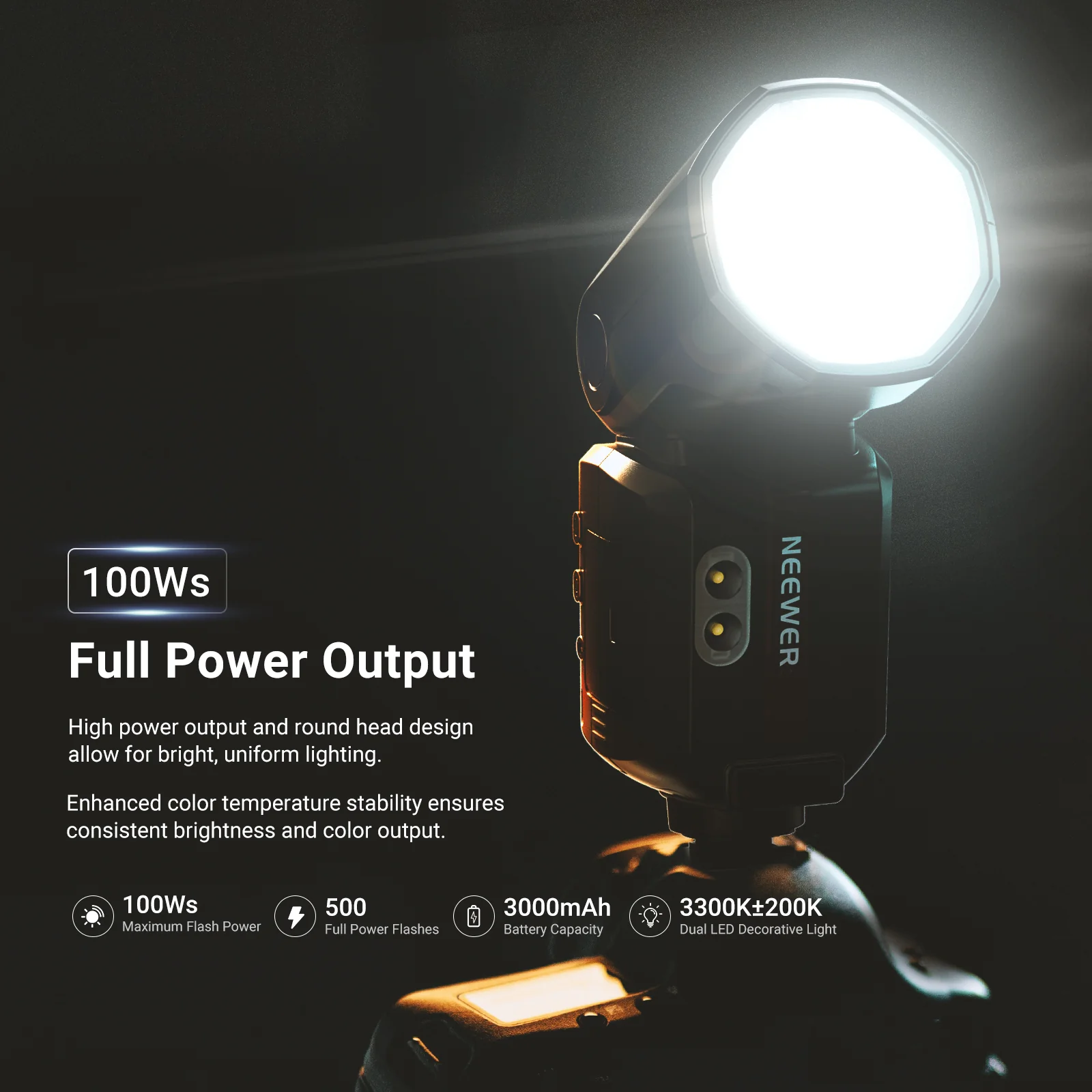 NEEWER Z3 100Ws 2.4G TTL HSS Flash Speedlite - Image 11
