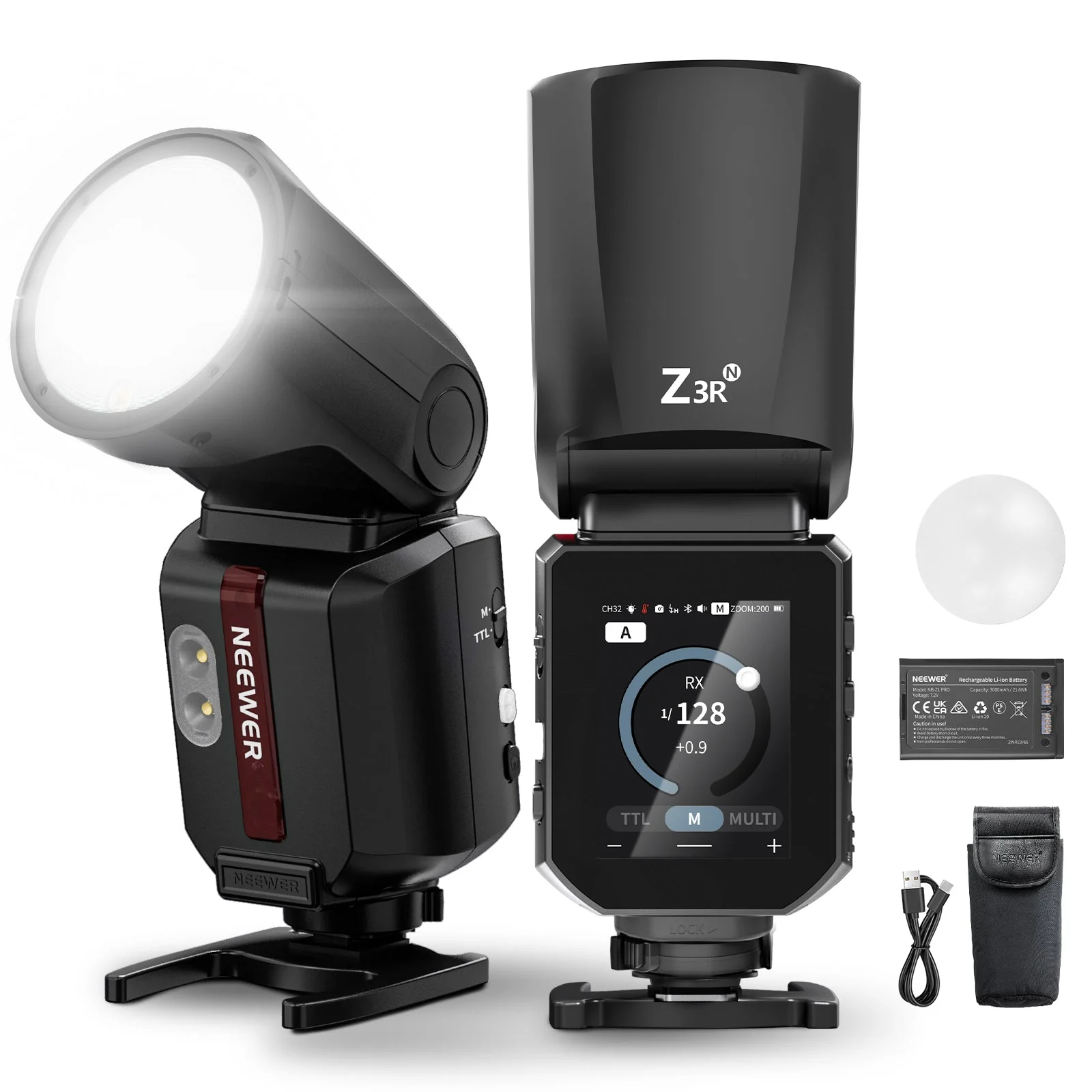 NEEWER Z3R 100Ws 2.4G TTL Round Head Flash Speedlite - Image 19