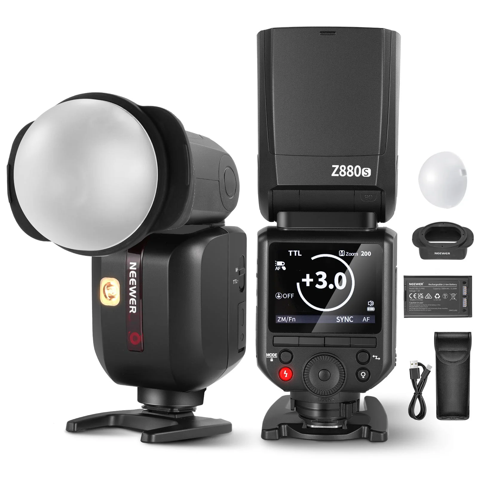 NEEWER Z880 76Ws 2.4G TTL Camera Flash Speedlite with Diffuser - Image 11