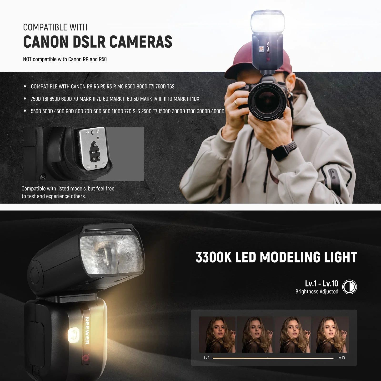 NEEWER Z880 76Ws 2.4G TTL Camera Flash Speedlite with Diffuser - Image 8