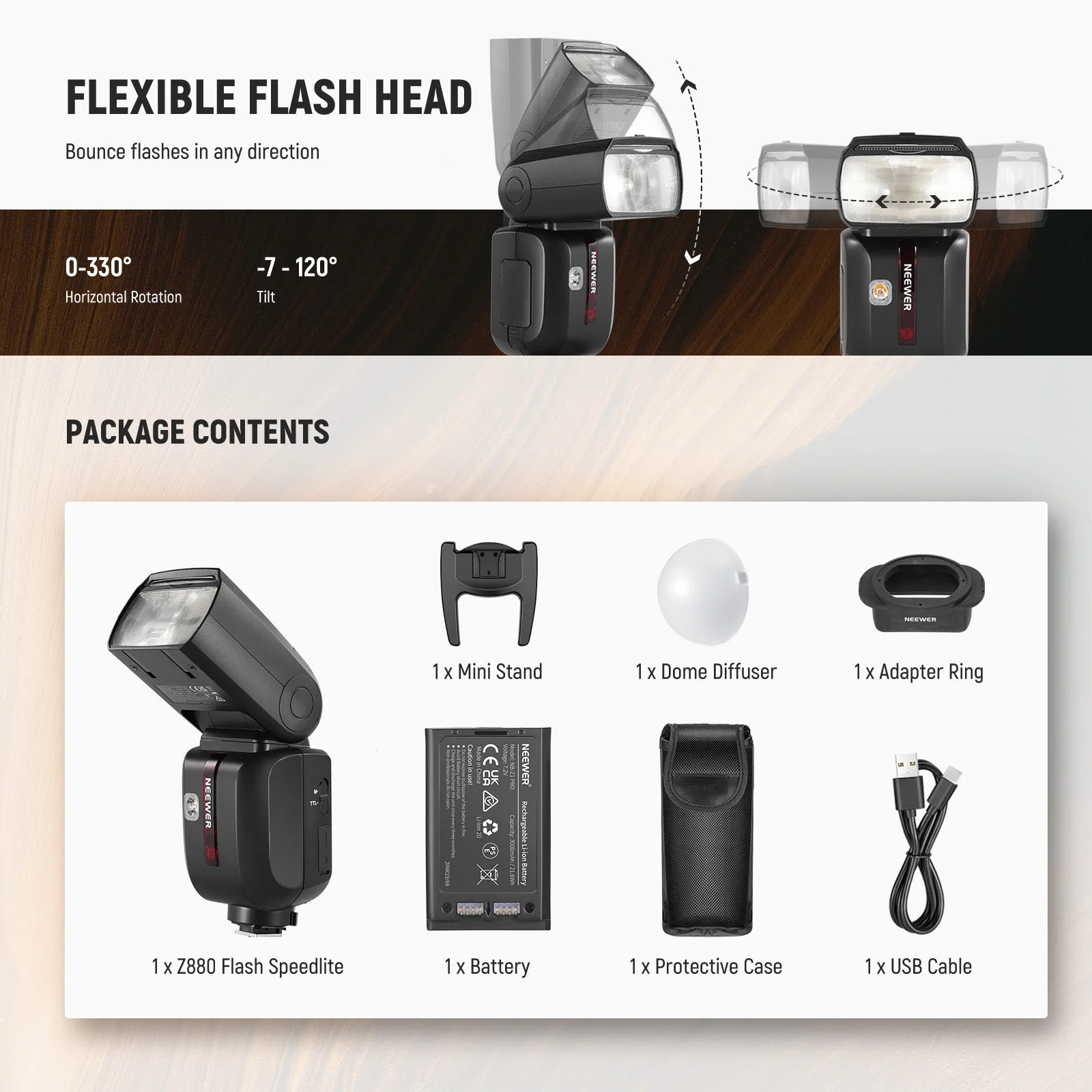 NEEWER Z880 76Ws 2.4G TTL Camera Flash Speedlite with Diffuser - Image 9
