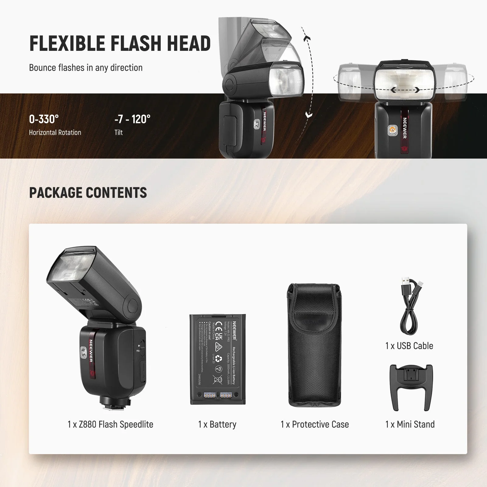 NEEWER Z880 76Ws GN60 TTL HSS Flash Speedlite For Canon/Nikon/Sony - Image 9