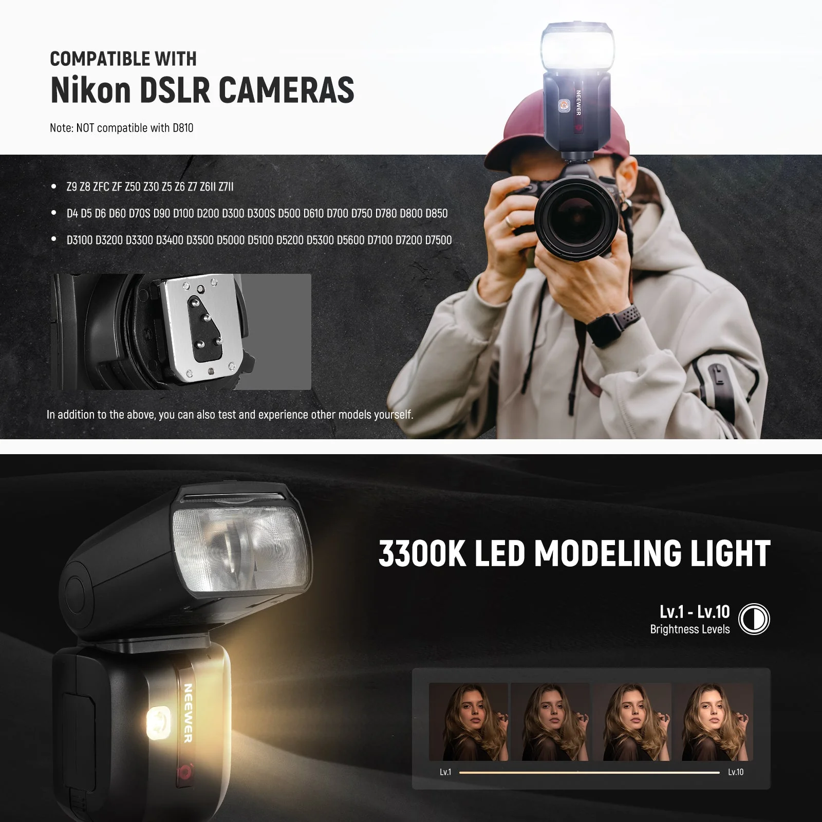 NEEWER Z880 2.4G TTL HSS Camera Flash Speedlite For Canon/Nikon/Sony - Image 8