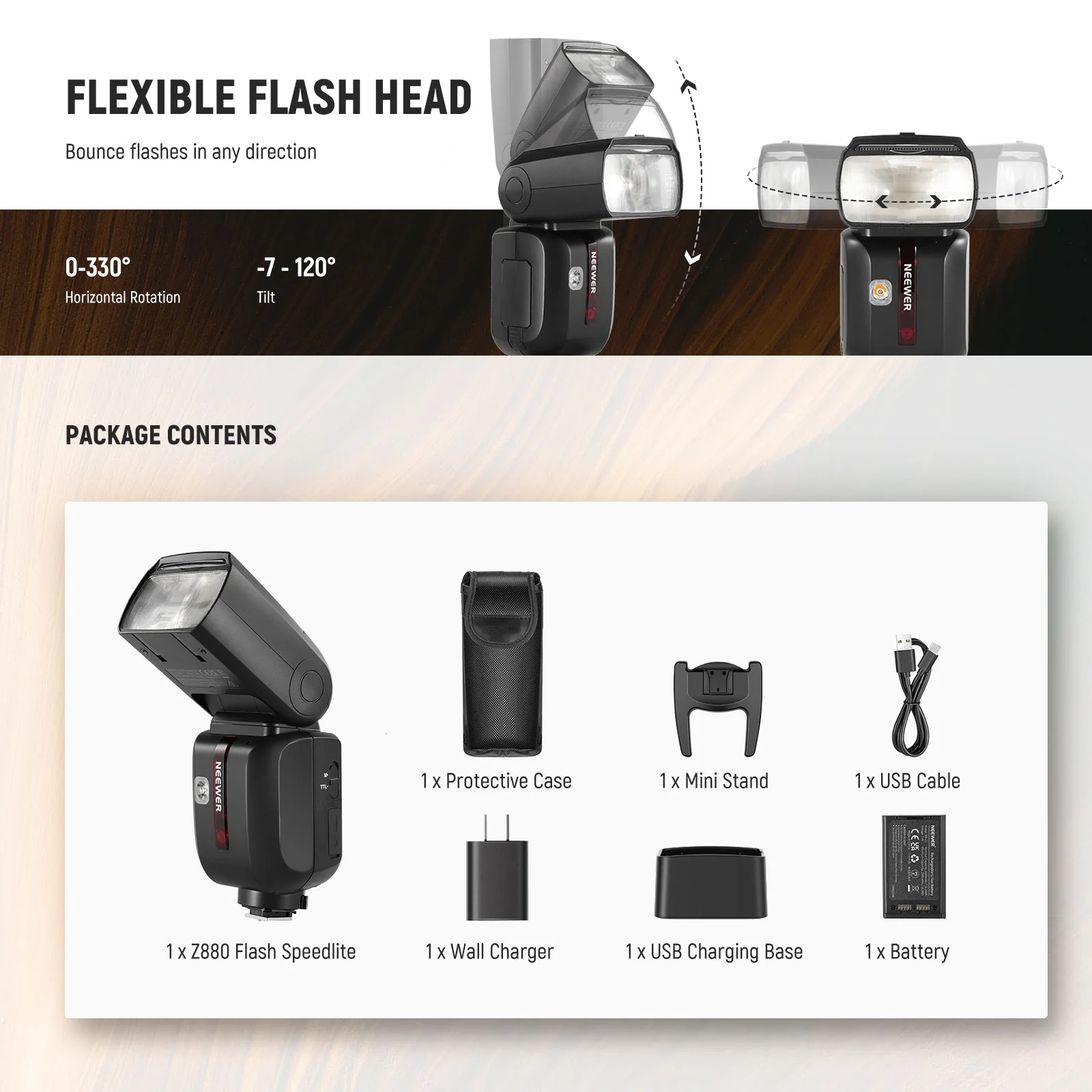 NEEWER Z880 2.4G TTL HSS Camera Flash Speedlite For Canon/Nikon/Sony - Image 9