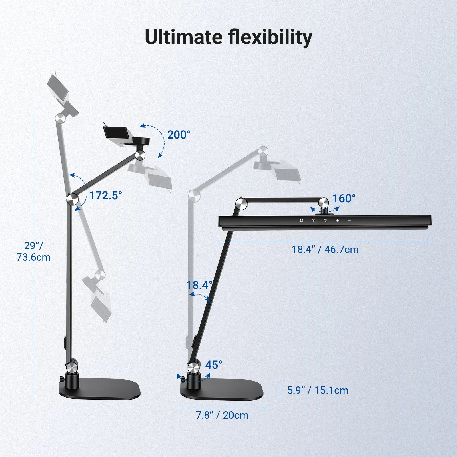 NEEWER BASICS DL03 18" LED Architect Desk Lamp with Base - Image 7