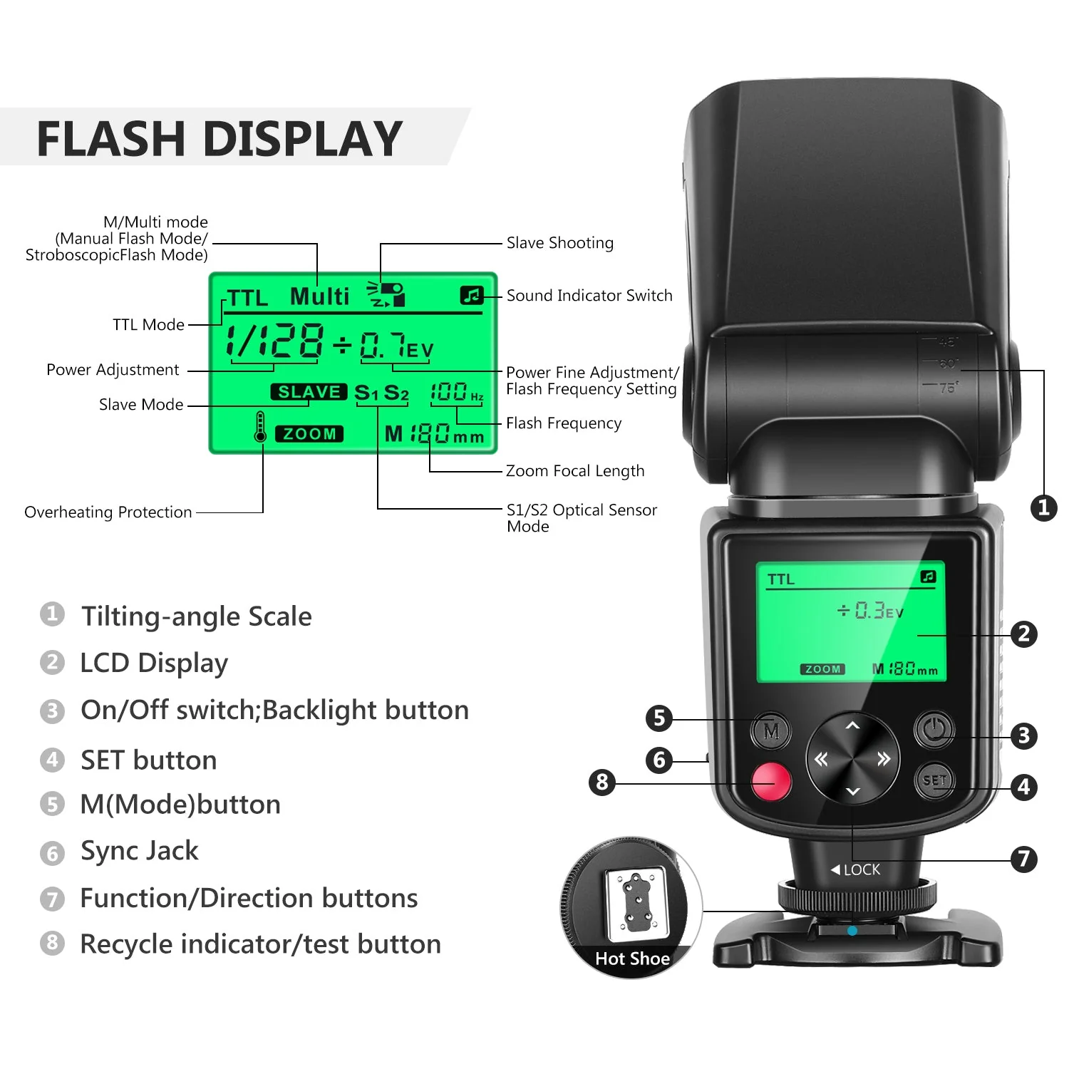 NEEWER 750II TTL Speedlite Flash For Nikon DSLR Cameras - Image 3